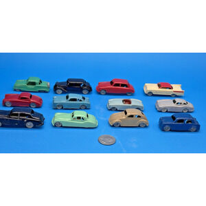 1950s INGAP Italy Set 12 Plastic cars,Various Models Numbered 1-12 Train Scenery